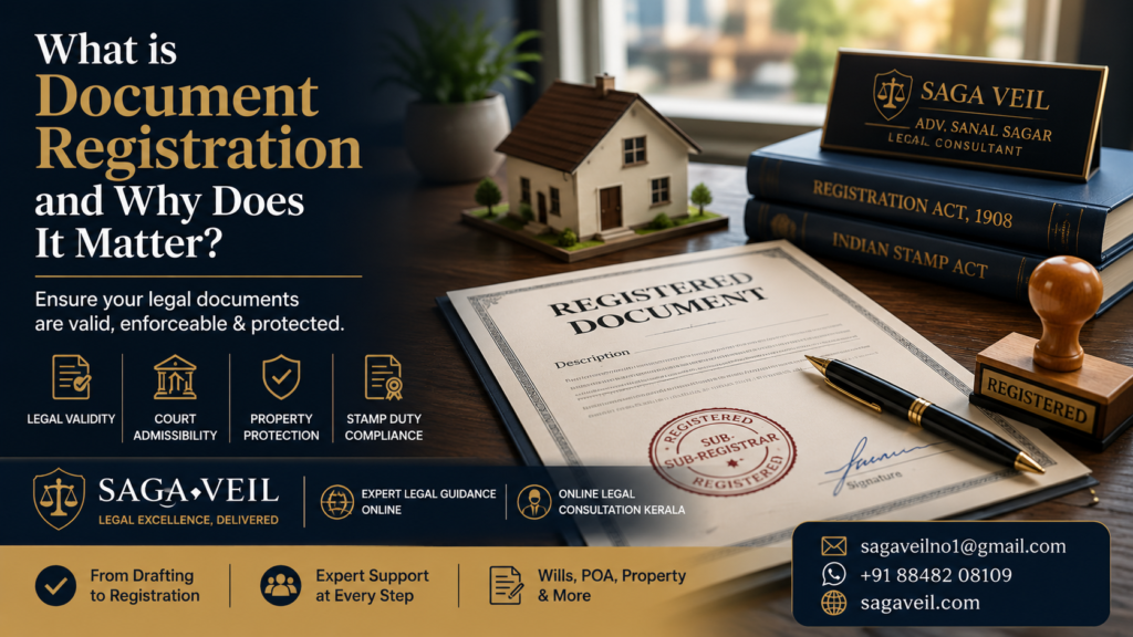 Lawyer explaining document registration in India for property and legal documents